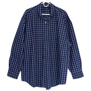 Nautica Blue Plaid Button Down Shirt